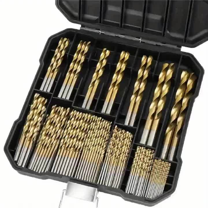 50pcs Titanium Coated High Speed Steel Drill Bits - High Quality 135° Point, Suitable for DIY Handcraft, Woodworking, Carving and Jewelry Making, Size 1/25" to 1/8", Metal Cylindrical - Image 12