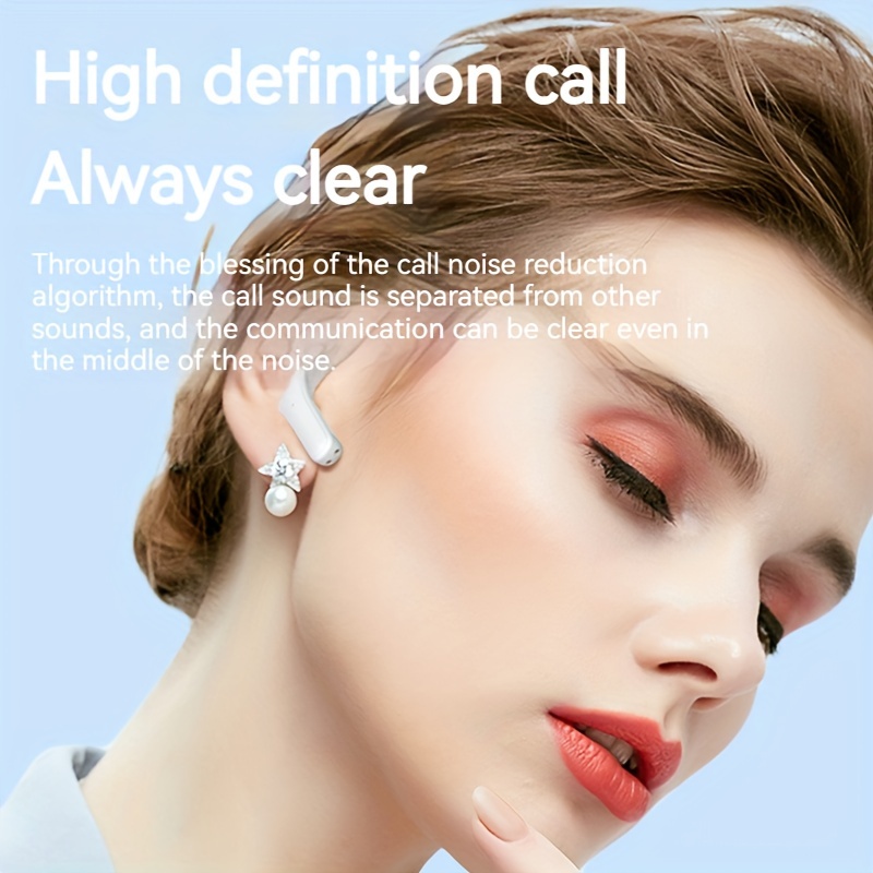New Wireless Earbuds - Ultra-Long Battery Life, Noise-Canceling, Comfortable Semi-Open Back Design for Sports & Gaming, Touch Control, Rechargeable Lithium Battery, No Cable, Universal Phone Compatible, Black, Gaming Accessories | Sleek Earbud Design | Touch Control Earphones - Image 9