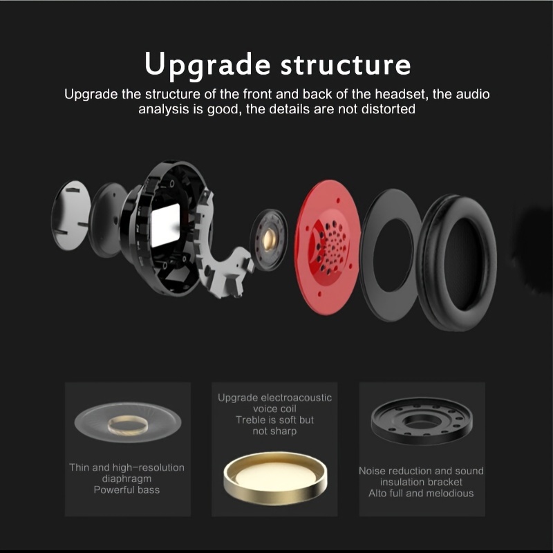 Matte Finish Fully Enclosed Ear B39 Glowing Wireless Wireless Headphones - Image 13