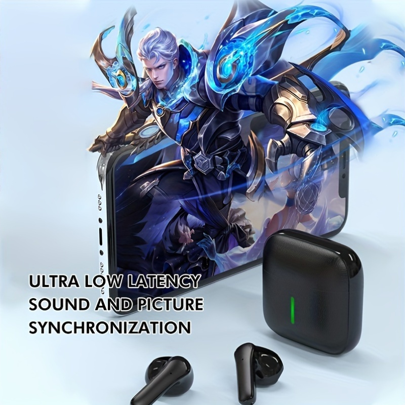 New Wireless Earbuds - Ultra-Long Battery Life, Noise-Canceling, Comfortable Semi-Open Back Design for Sports & Gaming, Touch Control, Rechargeable Lithium Battery, No Cable, Universal Phone Compatible, Black, Gaming Accessories | Sleek Earbud Design | Touch Control Earphones - Image 7