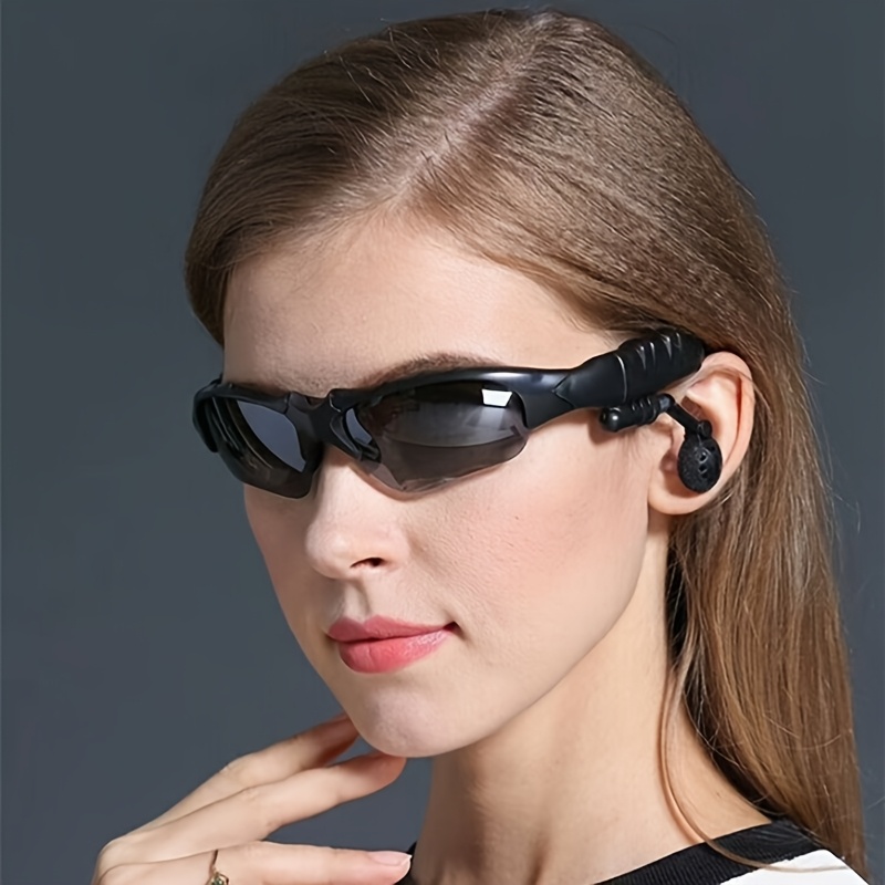 BRIAME Smart Wireless Glasses with Active Noise Cancellation, Stereo Earbuds & Microphone - USB Type-C Rechargeable Lithium Battery, Hands-Free Calls & Music Streaming, Volume Control, No Charger Included - Ideal for Gaming & Everyday Use, Gaming Headset | Modern Tech Accessory | Wireless Headphone - Image 8