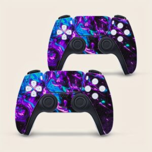 2pcs PS5 Controller Skins - Enhanced Grip & Scratch Protection, Full Coverage Vinyl Decals for PlayStation 5 Gamepads