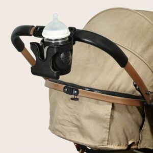 1 Trolley Cup Holder with Phone Mount, Bicycle Cup Holder, Universal Cup Holder, 2-in-1 Phone Stand Suitable for Strollers, Bicycles, Wheelchairs, Scooters