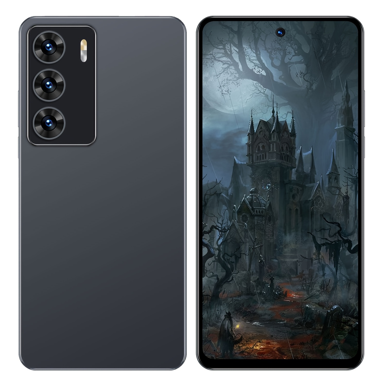 F700 Smartphone - 6.56" Large Screen, 3200mAh Battery, Dual SIM Card Slots, Face Recognition, Android 8.0, Gothic Castle Design, 3G WCDMA: 850MHz/2100MHz, Includes Phone Case & USB-C Cable - Image 6