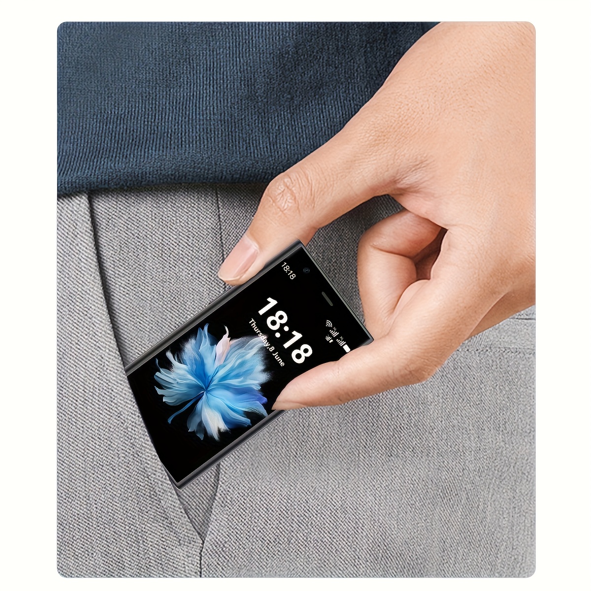 Mini Smartphone 3.0" Display Screen 3G Network Dual SlM 2GB RAM 16GB ROM 900mAh Battery Long Standby Support multiple national languages with 2MP camera Dual SIM Standby with Face recognition Whats App Play Store Small Size Student Phone - Image 4