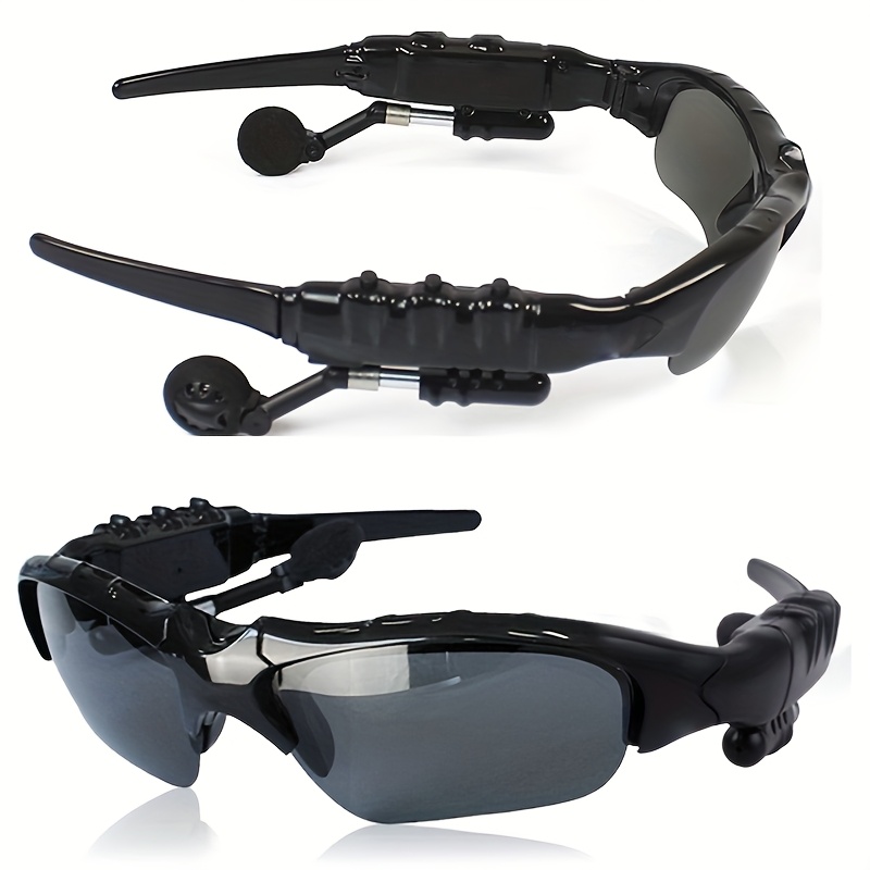 BRIAME Smart Wireless Glasses with Active Noise Cancellation, Stereo Earbuds & Microphone - USB Type-C Rechargeable Lithium Battery, Hands-Free Calls & Music Streaming, Volume Control, No Charger Included - Ideal for Gaming & Everyday Use, Gaming Headset | Modern Tech Accessory | Wireless Headphone - Image 4