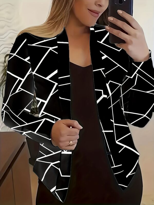 New Women'S Cardigan with Geometric Print Jacket