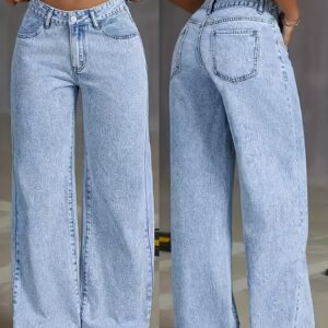 Women's Fashion Comfortable High-stretch Slim Straight Jeans, Snowflake Wash Jeans All Seasons