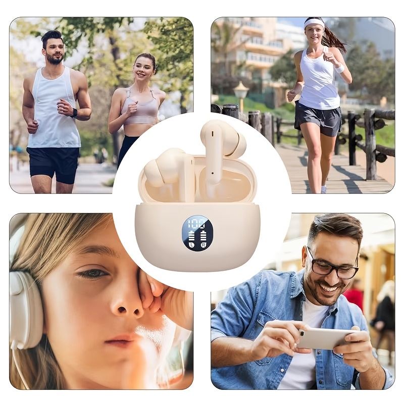 Touch Control Wireless Earbuds with LED Display - HiFi Stereo Sound, Lightweight & Compact Design for Gaming, Running & Cycling - Image 9