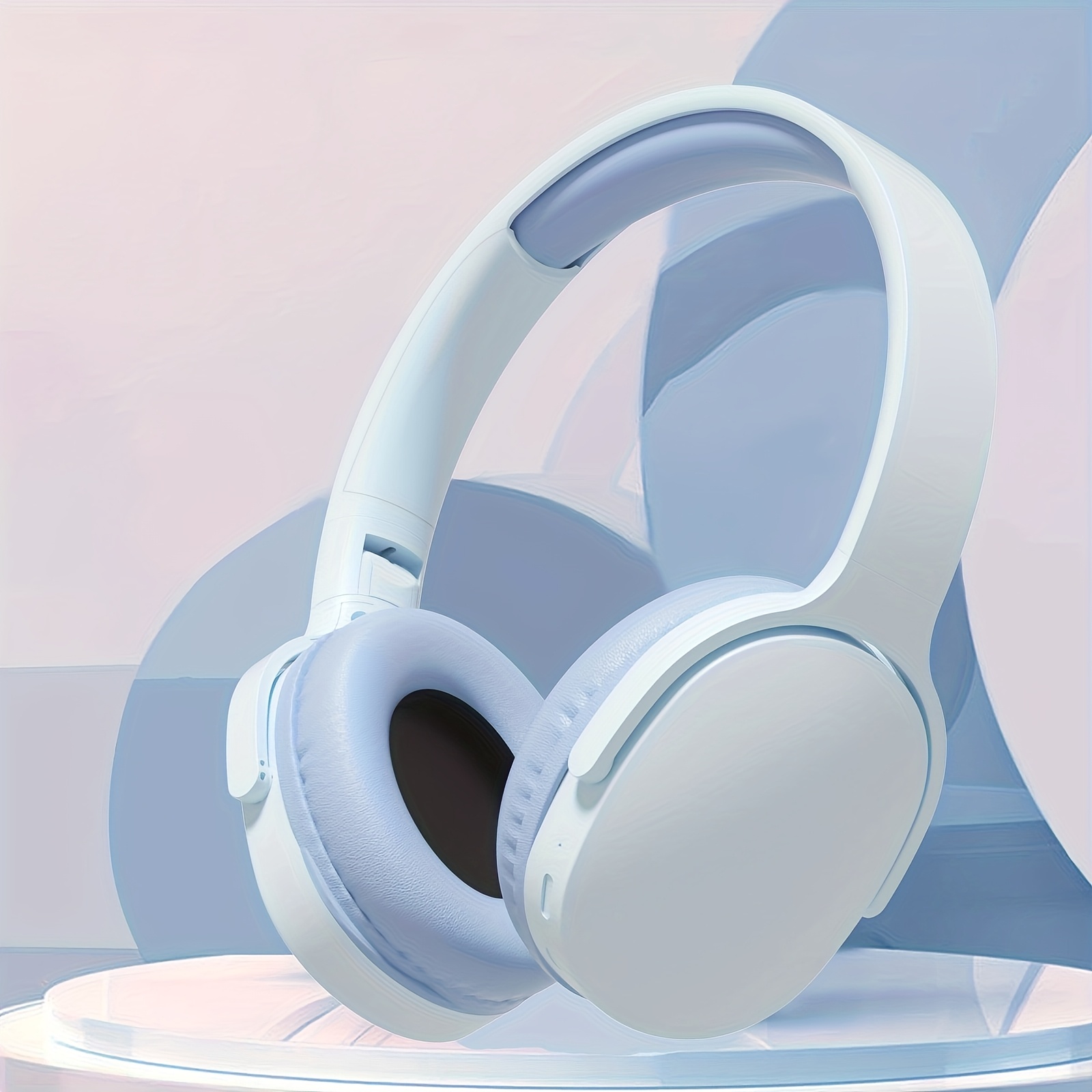 GENAI P2961 Over-Ear Wireless Headphones - 20H Playtime, Comfortable & Foldable, Wireless Connectivity, Noise-Canceling Mic, USB Charging Case, Ideal for Travel, Home, Office - Sleek White Design - Image 7
