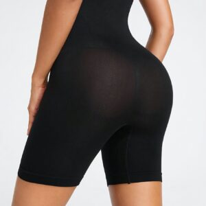 Solid Color High-Waisted Shaping Shorts, Women'S Postpartum Waist Control And Abdominal Slimming Pants.