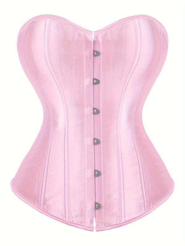 Vintage Satin Corset Top, Strapless Corset with Lace-Up Closure, Made of Polyester, Body-Shaping Lingerie for Adult Women, Carnival.