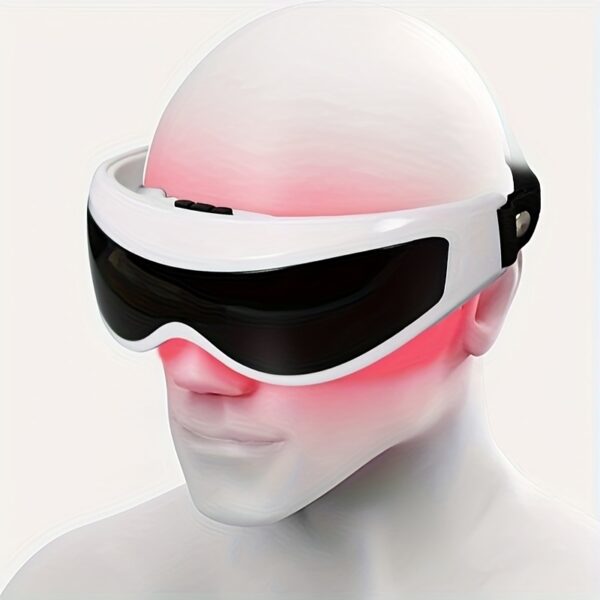 New Portable Electric Eye Massager for Home Use, Vibrating Eye Care Device, Eye Massage Mask - White - 1pc