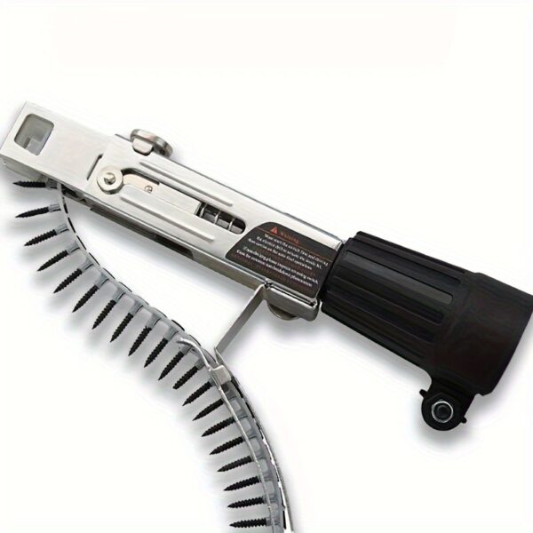 Heavy-Duty Automatic Nail Feeder Gun with Chain Belt for Woodworking, Cabinet Installation & Home Decoration - Metal Construction, No Power Needed