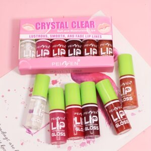 6pcs Set MINI Lip Oil, Clear Moisturizing Lip Oil in 6 Colors, Shiny Transparent Adult Lip Oil
