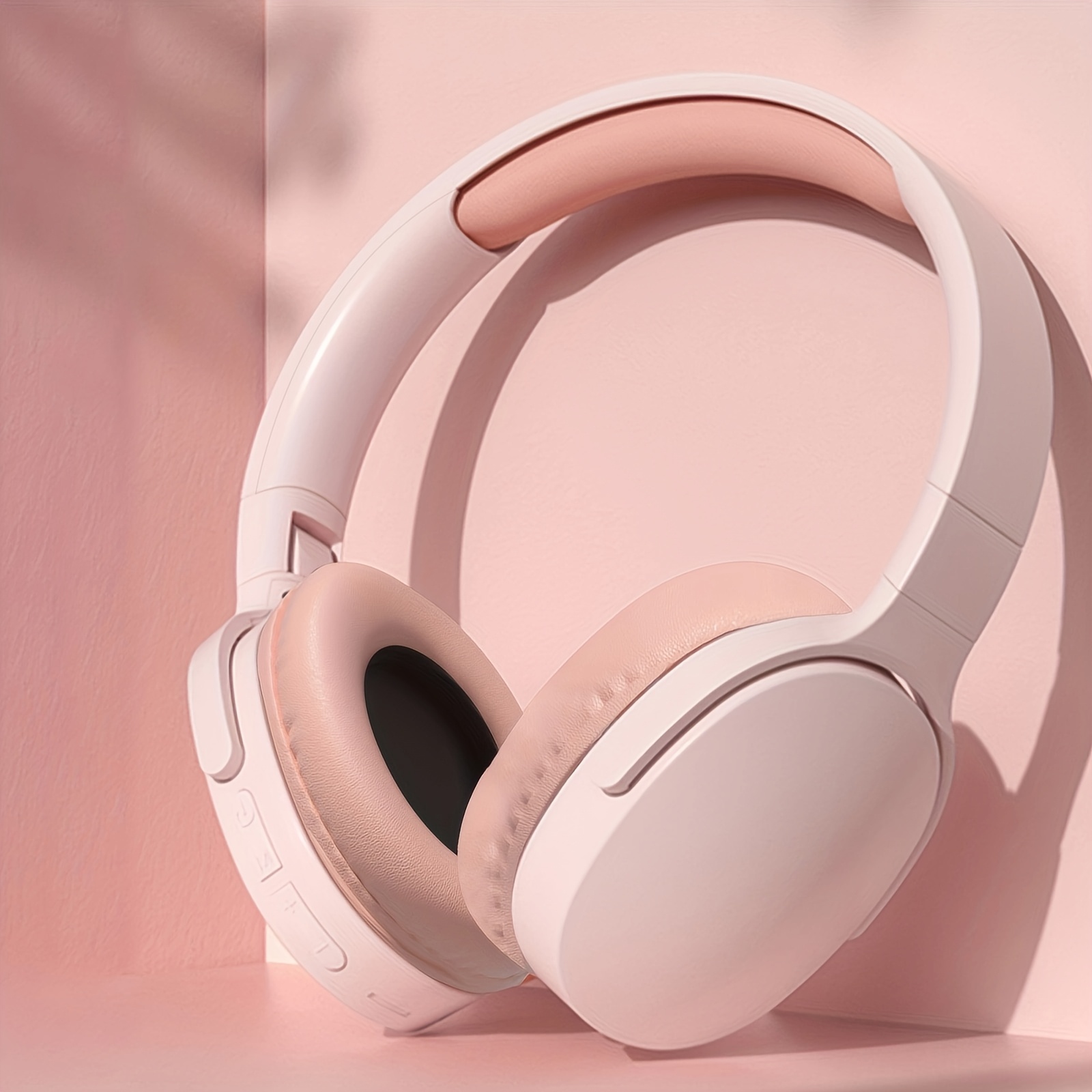 GENAI P2961 Over-Ear Wireless Headphones - 20H Playtime, Comfortable & Foldable, Wireless Connectivity, Noise-Canceling Mic, USB Charging Case, Ideal for Travel, Home, Office - Sleek White Design - Image 3