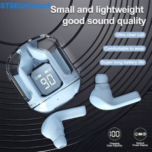 In-ear wireless sports earphones, stylish and cool, lightweight and easy to carry, low latency high-quality HiFi sound quality with power indicator light display, ideal choice for gaming/sports/outdoor/leisure/sleeping headphones, trustworthy!