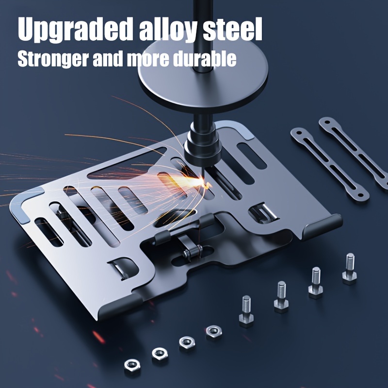 2-in-1 Adjustable Carbon Steel Stand For Phones, Laptops & Tablets - Foldable, Height-Adjustable With Enhanced Cooling Pad - Image 6