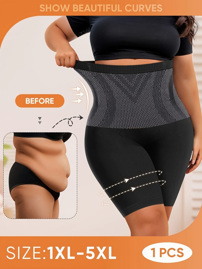 1pc Large Size Panties, Oversized And Thickened, High Waist Tummy Control, Shaping And Butt Lifting, Seamless Underwear, Women'S Panties, Square Shorts.