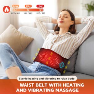 Wireless Heating Back Cushion Featuring Three Temperature Settings And Vibration Massage, This Portable Back Massager Comes with a Built-In Battery, Touch Screen, And Automatic Shut-Off. It Offers Robust Lumbar Support, Making It a Perfect Gift for Parents And Family.