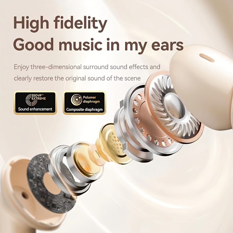 Touch Control Wireless Earbuds with LED Display - HiFi Stereo Sound, Lightweight & Compact Design for Gaming, Running & Cycling - Image 11