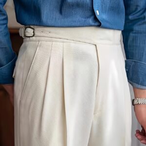 Khaki-Colored Trousers from Naples