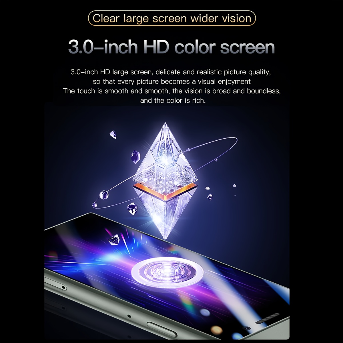 Mini Smartphone 3.0" Display Screen 3G Network Dual SlM 2GB RAM 16GB ROM 900mAh Battery Long Standby Support multiple national languages with 2MP camera Dual SIM Standby with Face recognition Whats App Play Store Small Size Student Phone - Image 10