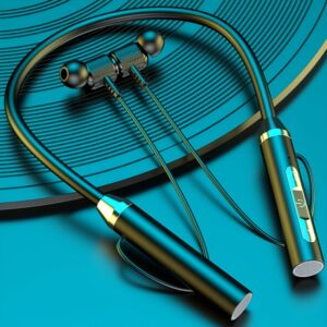 Neckband Wireless Earbuds with Extended Battery Life, Designed for Sports Activities.