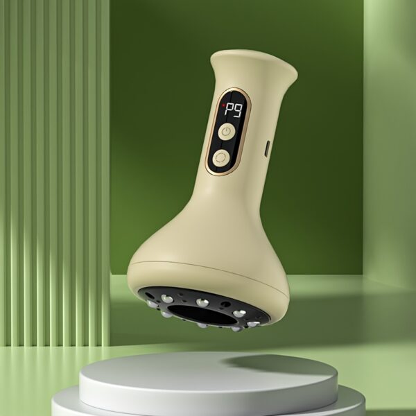 9-Speed Adjustable, 8-Silver Bead Scraping Instrument for Legs, Back & Arms - USB Rechargeable, 1200mAh Lithium Battery, Massage Device with Digital Display, Massage Device|Modern Aesthetic|Adjustable Intensity