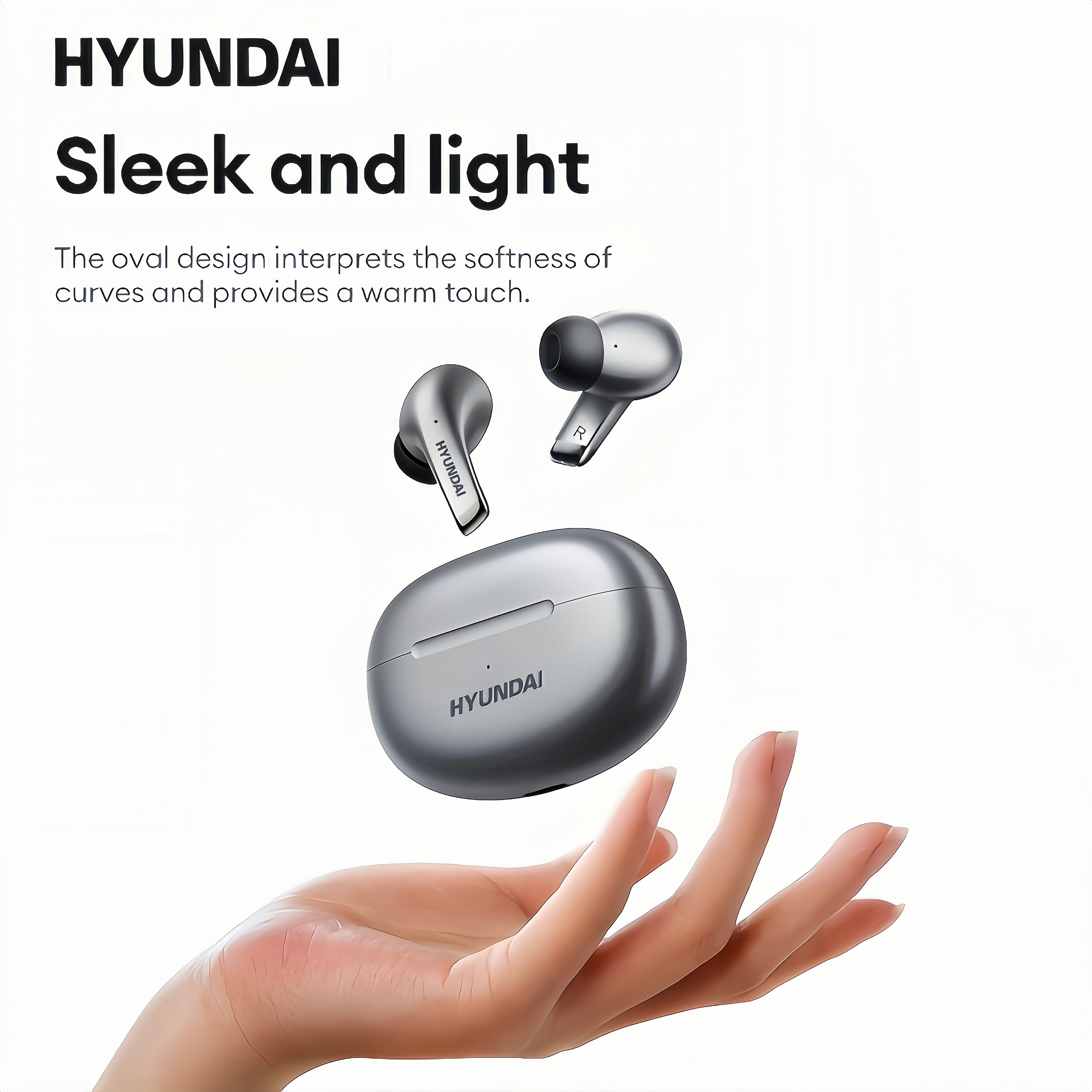 HYUNDAI 2024 Wireless Earbuds - Low Latency, Long Battery Life, Sound Isolation, with Mic for Gaming, Sports, and Music, Gaming Headset | Semi-Open-Back Headphone | Type-C Charging, Earbud Headphones - Image 9