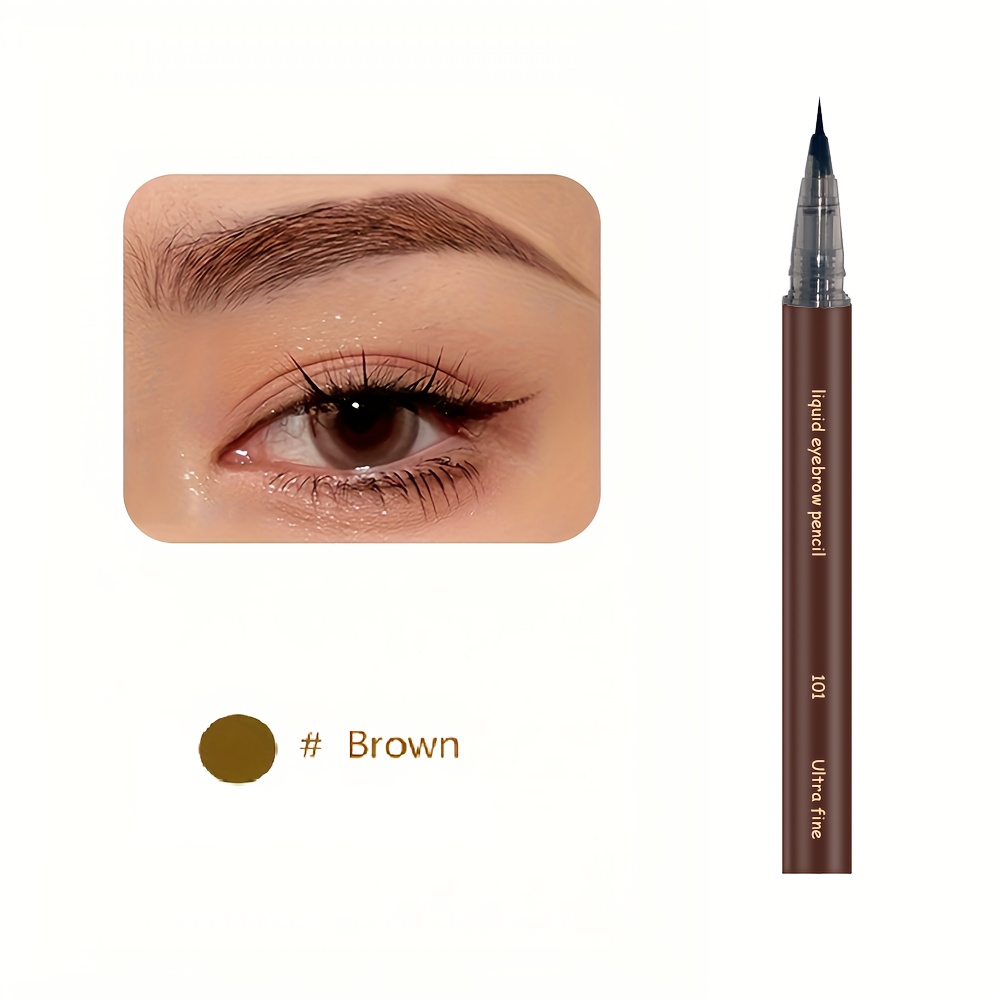 1pc SYLR Ultra Fine Extra Slim Eyebrow Pen, Waterproof Liquid Eye Brow Pencil, Long Lasting, Sweat-Proof, 2 in 1 for Eyeliner & Microblading, Suitable for All Skin Types, Ideal for Summer & Outdoor Travel - Image 3