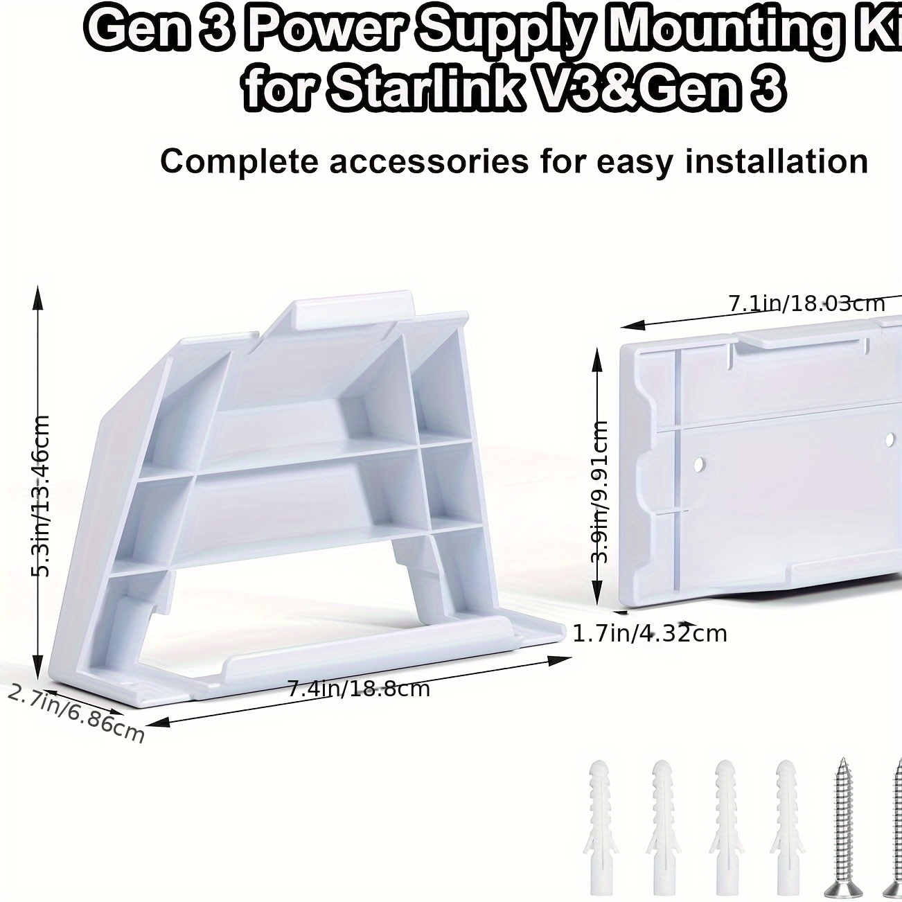 Starlink V3 Mount, Starlink Gen 3 Router Wall Mount with Starlink Power Supply Mounting Kit Starlink V3&Gen 3 High Performance Standard Router - Image 3