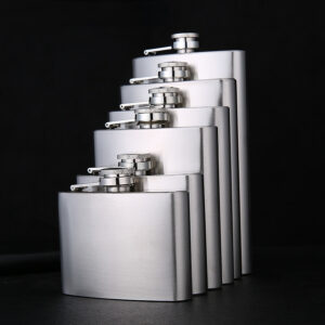 1pc 4/5/7/8/10/12oz Stainless Steel Hip Flask, Alcohol Whiskey Flask Wine Jug, Home Kitchen Outdoor Supplies