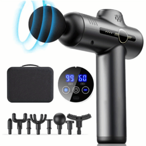 High-Frequency Deep Tissue Massage Gun with 99 Adjustable Speeds, Quiet Operation, USB Rechargeable, Includes 8 Interchangeable Heads - Ideal for Fitness & Muscle Relaxation