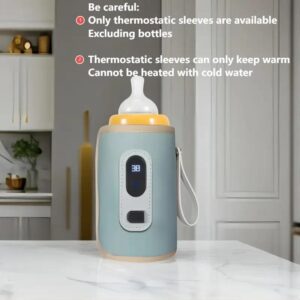 USB-Powered Smart Bottle Warmer with Real-Time Temperature Display - Portable, Multi-Functional for All Bottle Sizes - Ideal Gift for Moms on Christmas, Halloween, Easter, Mother'S Day, Thanksgiving, Bottle Warmer | Modern Kitchen Accessory | Digital Display, Bottle Warmer