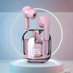 TWS Transparent Wireless Headphones- Wireless Headphones with Noise Cancelling, HiFi Dual Stereo Microphone, In-Ear Earbuds with Charging And LED Digital Display- Music Lovers& Sports Enthusiasts- Travel& Daily Use