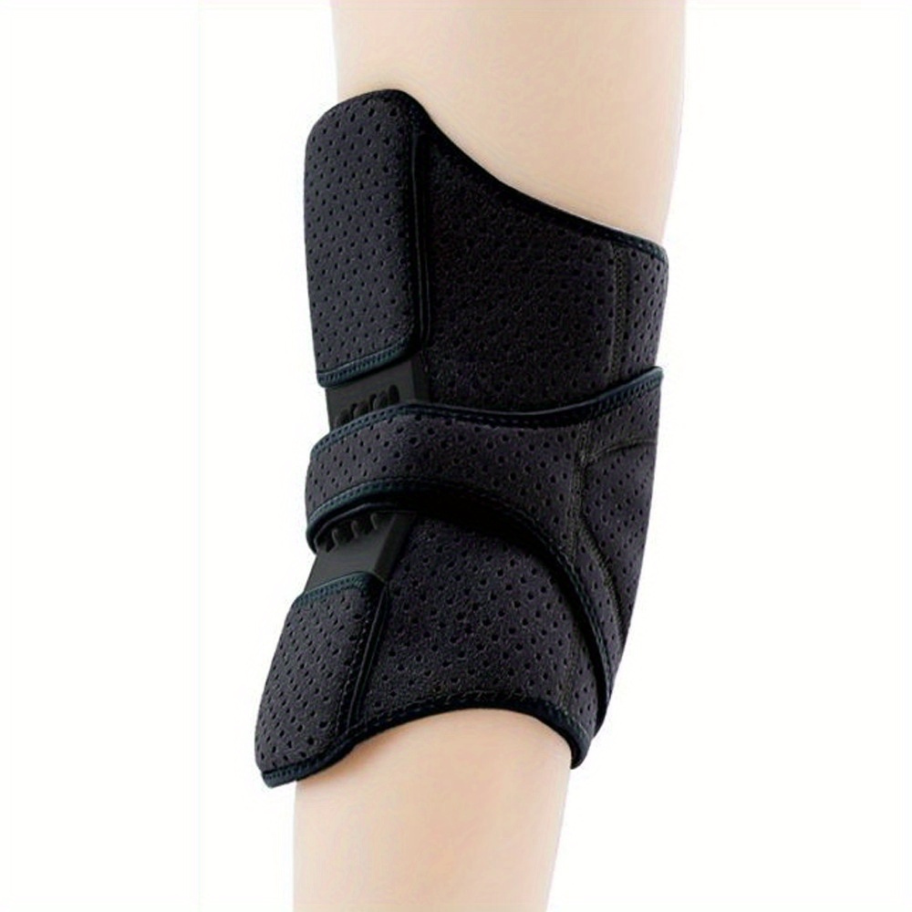 Men'S Adjustable Knee Brace with Powerful Rebound Springs - Non-Slip Breathable Knee Support for Outdoor Sports & Hiking, Black, Hiking Gear, Secure Fit Strap, Durable Construction - Image 7