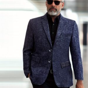 2025 New Men's Lightweight Casual Blazer Jacket - V-Neck Button-Up, Soft Polyester-Viscose Blend, Regular Fit, Solid Color, Spring/Fall Business Casual Coat for Dad & Professionals, Professional Clothing | Vneck Blazer | Structured Fit