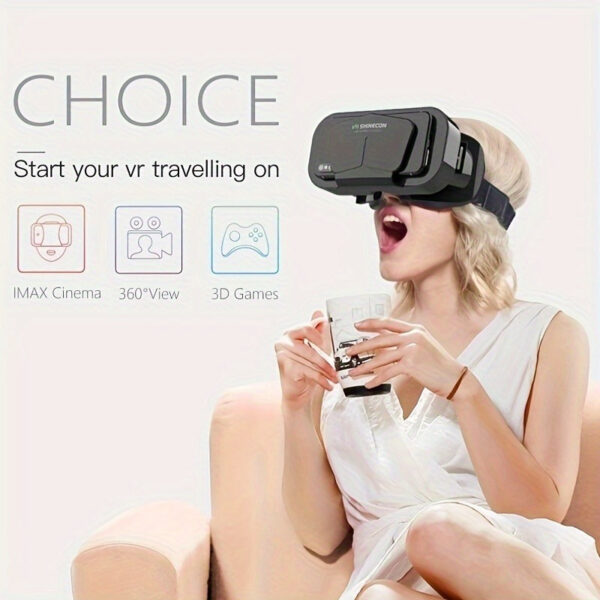 1pc G10 VR Headset for iPhone/Android - 3D Immersive Experience, Durable PVC Material, Ideal for Family Game Nights, Multi-Platform Compatibility with Switch, iPad, and More, Immersive Experience Accessory|Modern VR Experience|PVC Immersive Device, Gaming Accessories