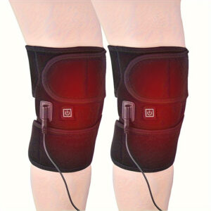 Usb-Powered Dual-Head Knee Massager, No Batteries Required, Made from High-Quality Materials.