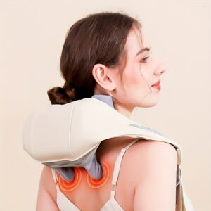 Neck Massager Back Waist Shoulder Neck Cervical Massage Automatic Kneading Device Trapezius Muscle Massager