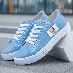 One Pair of Stylish Versatile Shoes, Low-Top White Sneakers with Elegant Breathability, Casual Single Shoes Showcasing Feminine Charm