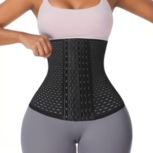 Waist Trainer Corset Shapewear Tummy Control Body Shaper Waist Cincher for Women Postpartum Belly Band Wrap with 6 Rows of Hooks